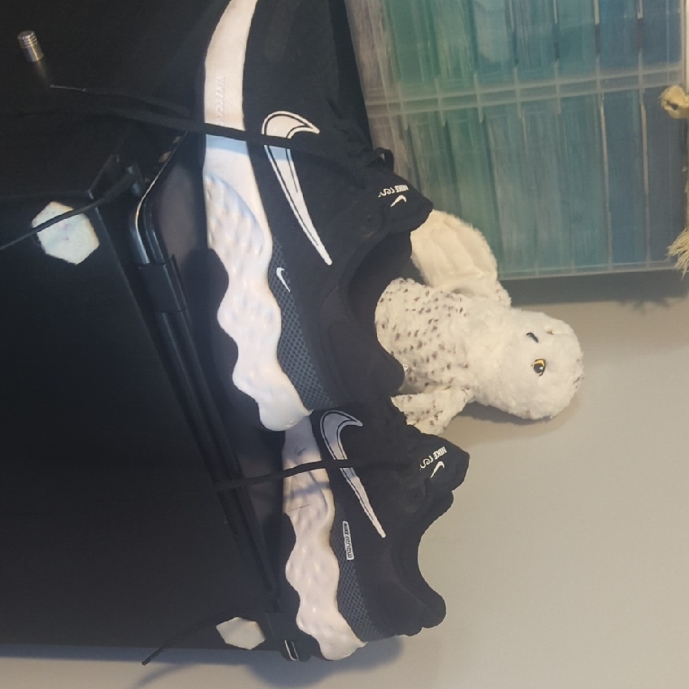 Nike Black and White Renew Running Shoes